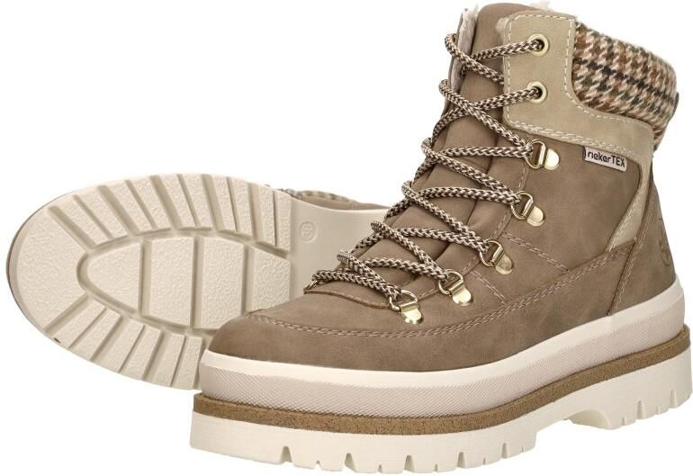 Rieker Dames Y6210 Veterschoenen TEX Plateauzool Beige - Foto 9