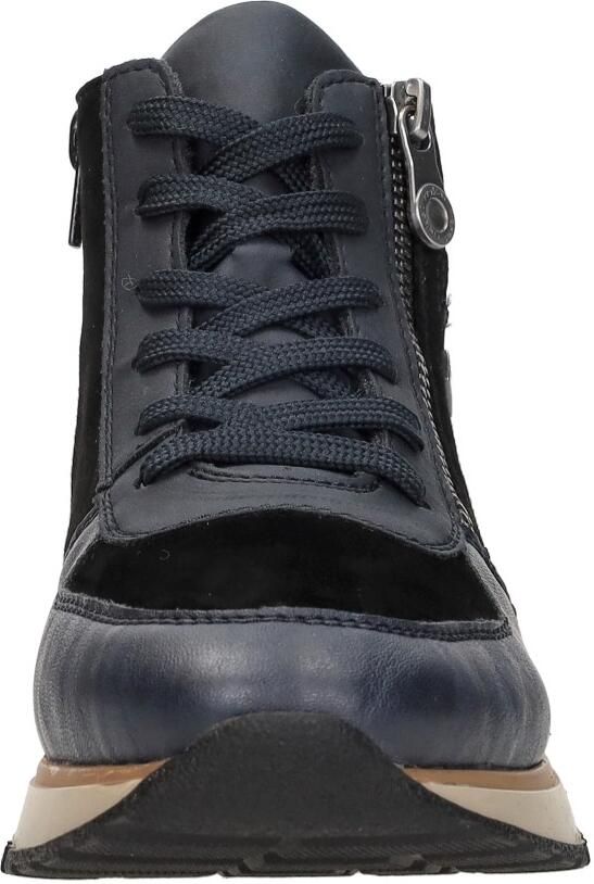 Rieker Dames Veterboot Gevoerd 49040-14 Blauw Wijdte H - Foto 4
