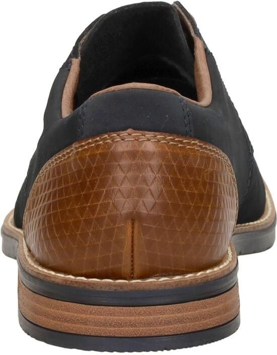 Rieker Blauwe Leren Veterschoenen met Cognac Accents Blue Heren - Foto 10