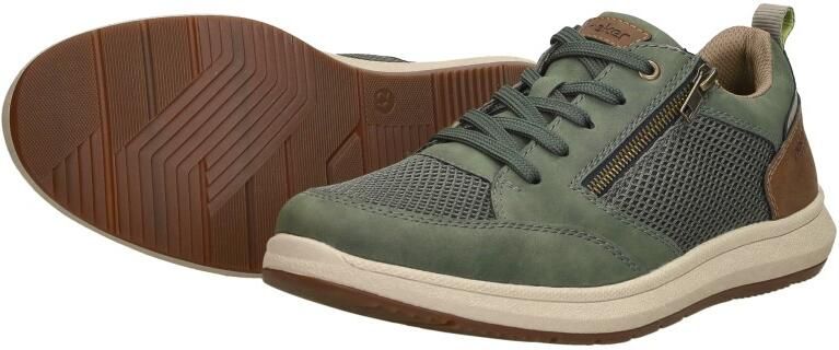 Rieker Sneakers lage schoen vrijetijdsschoen veterschoen met zij-rits - Foto 7