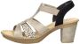 Rieker Elegante Comfortabele Sandalette Zwart Zilver Multicolor - Thumbnail 2