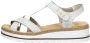 Rieker Comfortabele witte sandaal met leuke print White Dames - Thumbnail 3