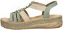 Rieker Mintgroene Sandaal met Kralen en Plateauzool Multicolor Dames - Thumbnail 3