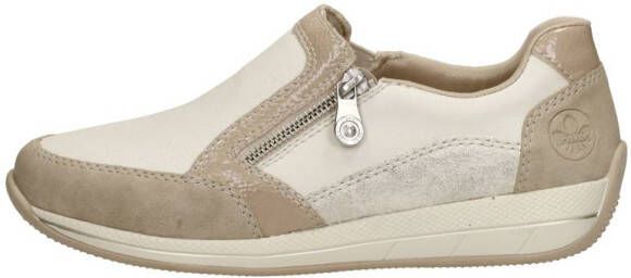 Rieker Beige Synthetisch en Leren Instappers met Ritssluiting en H-Wijdte Wit Dames - Foto 3