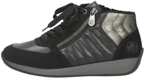 Rieker Waterdichte sneakers met ritssluiting en uitneembaar voetbed Black Dames - Foto 9
