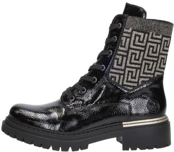 Rieker Veterschoenen Hoog Zwartlak