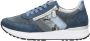 Rieker Blauwe Leren Sneaker met Print Detail Multicolor Dames - Thumbnail 3