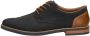 Rieker Blauwe Leren Veterschoenen met Cognac Accents Blue Heren - Thumbnail 3