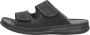 Rohde Slipper Heren Leder Zwart Klittenband 6241 - Thumbnail 3