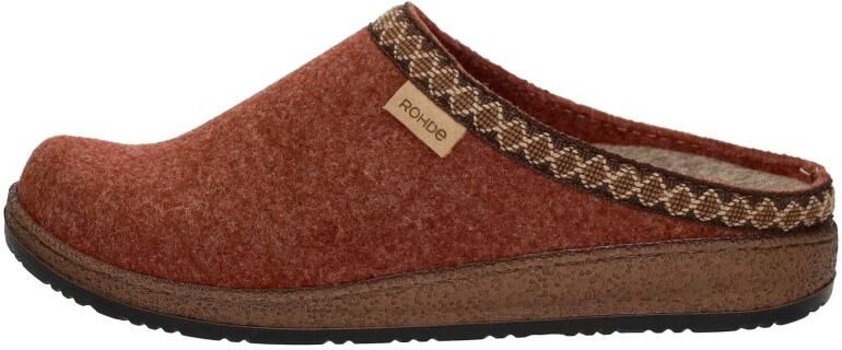 Rohde 6425 48 Pantoffel Open Sloffen Rood Bruin textiel Dames Rood Bruin - Foto 9