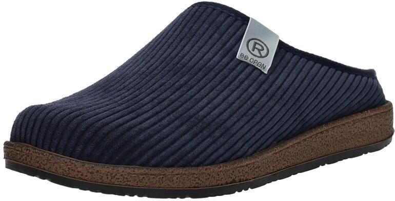 Rohde 6786 55 Pantoffel Open Sloffen Blauw Rib Textiel Heren Blauw - Foto 6
