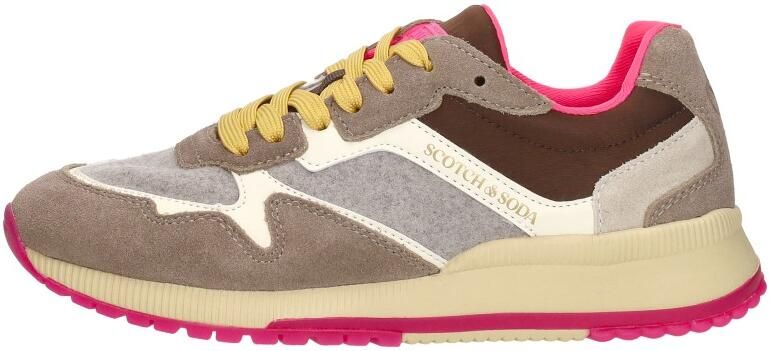 Scotch & Soda Scotch&Soda dames sneaker Vivi suède en vilt taupe - Foto 9