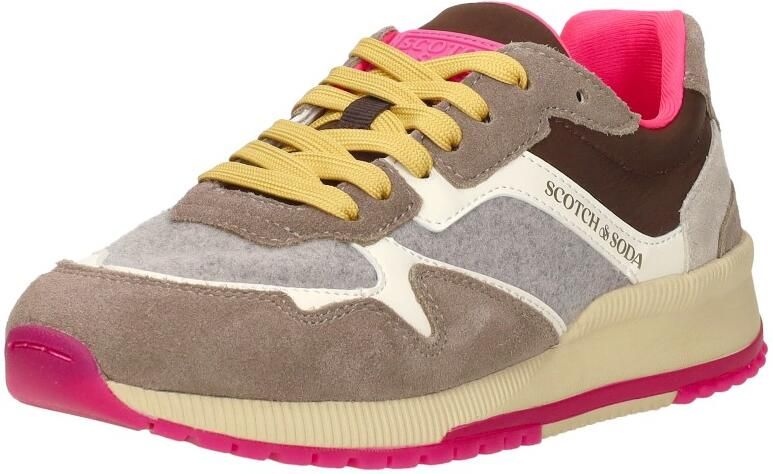Scotch & Soda Scotch&Soda dames sneaker Vivi suède en vilt taupe - Foto 4