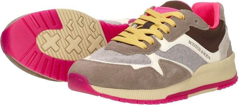 Scotch & Soda Scotch&Soda dames sneaker Vivi suède en vilt taupe - Foto 6