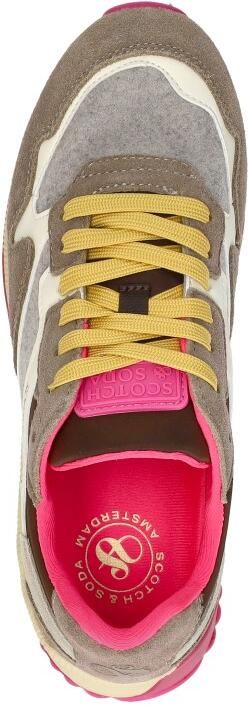 Scotch & Soda Scotch&Soda dames sneaker Vivi suède en vilt taupe - Foto 8