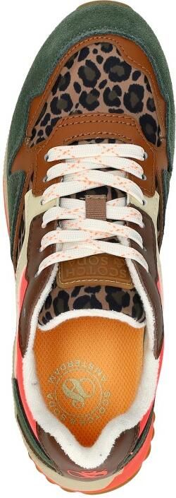 Scotch & Soda Scotch&Soda dames sneakers Vivi suède groen met bruine leopardprint - Foto 8