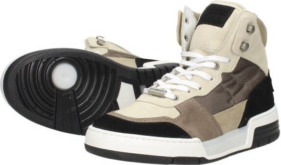 Shabbies Amsterdam Revin leren sneakers taupe bruin - Foto 7