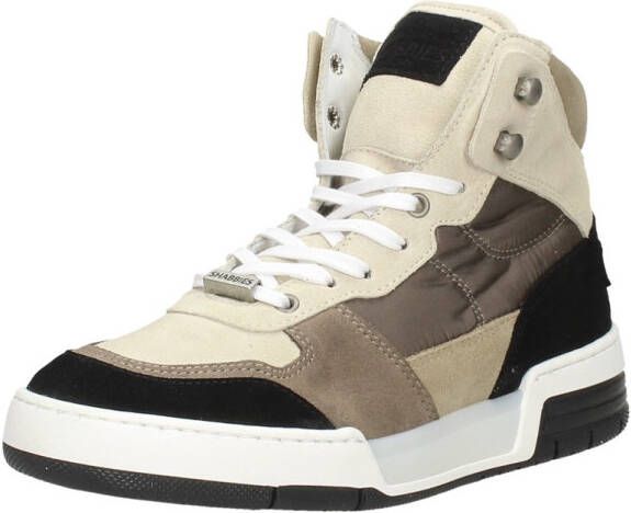 Shabbies Amsterdam Revin leren sneakers taupe bruin - Foto 4