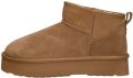 Shoecolate Enkellaarsjes Plat - Cognac