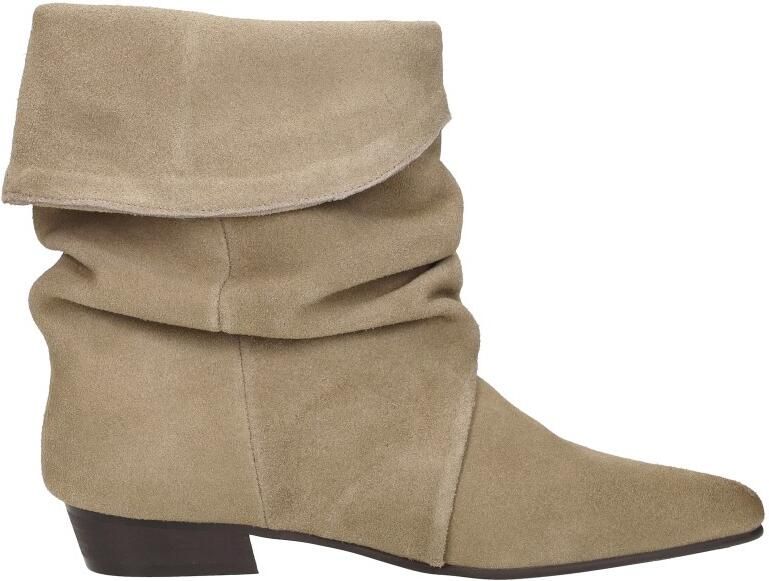 Shoecolate Enkellaarsjes Hak Enkellaarsjes Hak beige