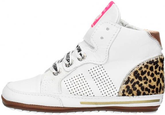 Shoesme BP21S002-B leren babyschoenen met panterprint wit - Foto 5