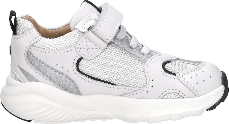 Shoesme Wit Sneakertje Sneakers Kinderen Unisex White Black Microfiber leer - Foto 6