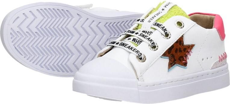 Shoesme SH21S021-A leren sneakers met glitters wit goud Meisjes Leer Panterprint 26 - Foto 11