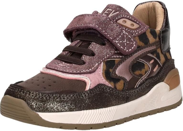 Shoesme suède sneakers donkerbruin donkerpaars - Foto 5
