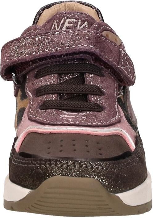 Shoesme suède sneakers donkerbruin donkerpaars - Foto 6