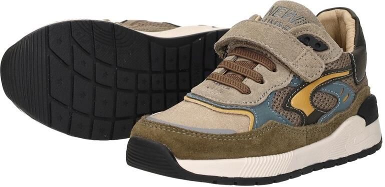 Shoesme suède sneakers olijfgroen grijsgroen - Foto 7
