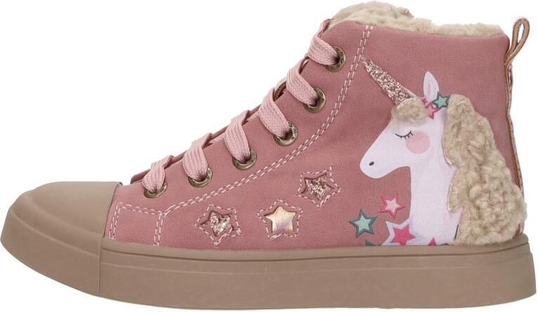 Shoesme Unicorn Veterboots roze Leer Kinderschoenen - Foto 6