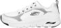 Skechers Arch Fit dames sneaker Wit zwart - Thumbnail 2