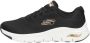 Skechers Arch Fit Big Appeal 149057 BKRG Vrouwen Zwart Sneakers - Thumbnail 4