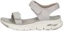 Skechers Stijlvolle platte sandalen voor toeristen Beige Dames - Thumbnail 3