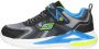Skechers S Lights Tri-namics Klittenband Sneaker Jongens Zwart Grijs Blauw - Thumbnail 2