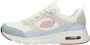 Skechers Beige Leren en Textiele Sneaker met Pastelkleurige Details Beige Dames - Thumbnail 3