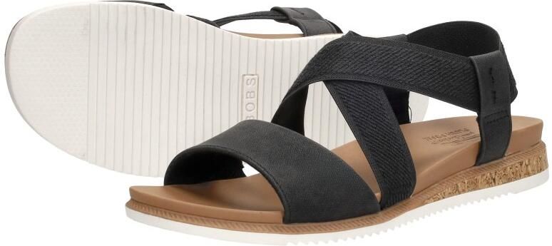 Skechers Bobs Desert Kiss Low Sandalen Plat Zwart - Foto 6