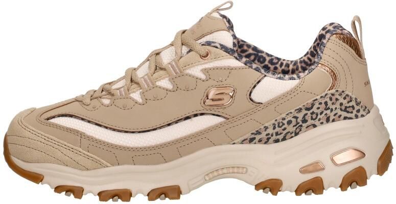 Skechers D'LITES-WILD CHARM Dames Veterschoenen Taupe Multi - Foto 2