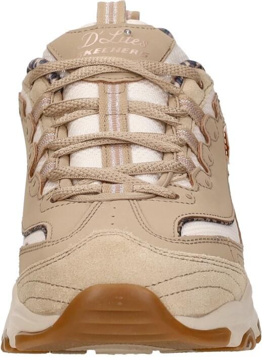 Skechers D'LITES-WILD CHARM Dames Veterschoenen Taupe Multi - Foto 4