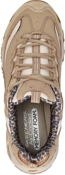 Skechers D'LITES-WILD CHARM Dames Veterschoenen Taupe Multi - Foto 7