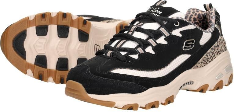 Skechers D'LITES-WILD CHARM Dames Veterschoenen Zwart Multi - Foto 8
