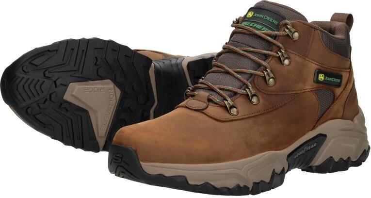Skechers John Deere: Relaxed Fit Veterschoenen Hoog Donkerbruin - Foto 6
