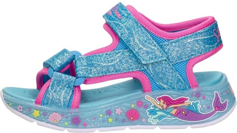 Skechers S Lights\Xae-Mermaid Dreams Zand Meisjes Sandalen Blauw - Foto 3