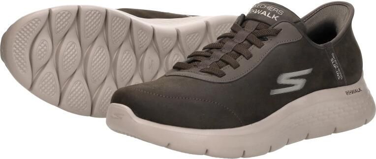 Skechers Go Walk Flex Smooth Motion Heren Instappers Bruin - Foto 7