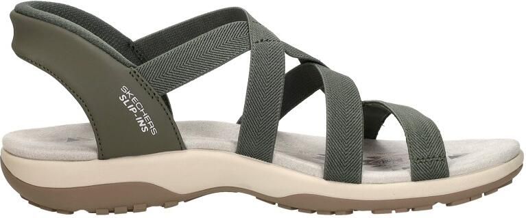 Skechers REGGAE SLIM STRETCH FLEX Dames Sandalen Olijf - Foto 11