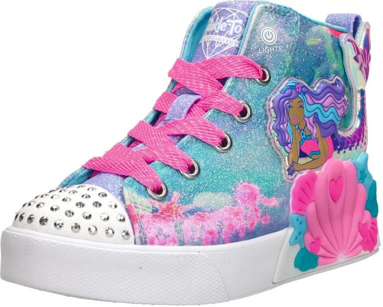Skechers Twinkle Magic Mermaid Sea Sneakers Hoog licht blauw - Foto 3
