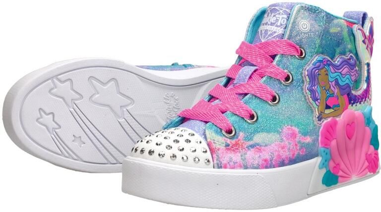 Skechers Twinkle Magic Mermaid Sea Sneakers Hoog licht blauw - Foto 6