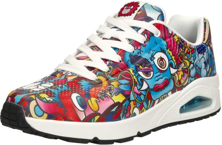 Skechers Sneakers UNO COLOR DOODLE Wedge sneaker veterschoen retro sneaker met unieke print - Foto 6