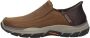 Skechers Bruin Leren Textiel Instapper met Comfortabel Voetbed Brown Heren - Thumbnail 4
