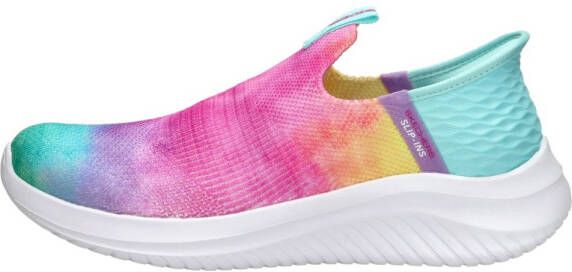 Skechers Pastel Clouds slip-on sneakers roze blauw geel Meisjes Textiel 31 - Foto 6